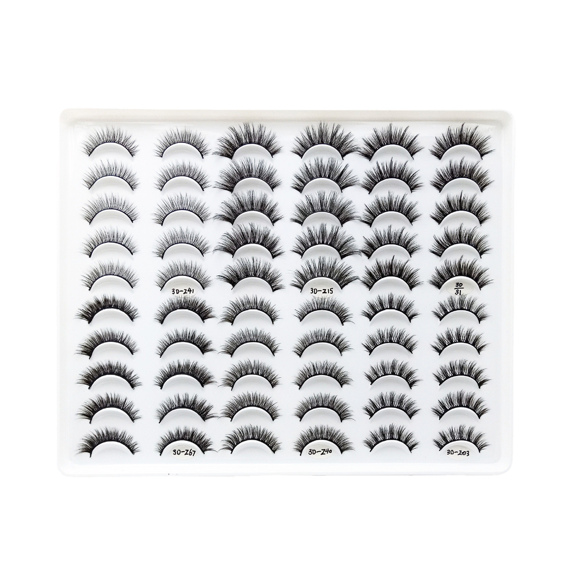 30 pares de pestañas postizas multi-especificación natural 3D tridimensional rizado pestañas largas pestañas postizas injerto pestañas