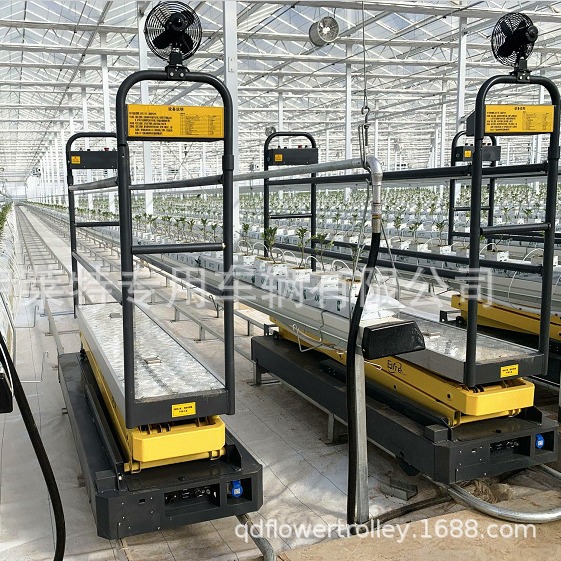 厂家直销温室蔬菜电动升降车蔬菜采摘车， 液压轨道运输登高车