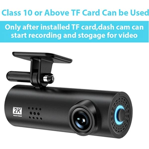 Lf9 Gizli Videoqeydci 4K Ön və Arxa İkili Qeyd Wifi Gecə Görüşü 1296P 24 Saatlıq Parkinq Monitorinqi