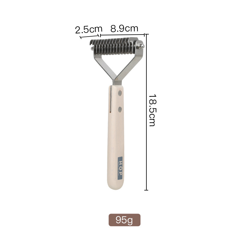 대형 직선 손잡이 매듭 빗