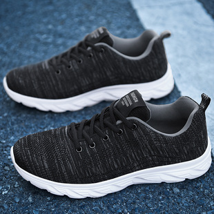 Men's Shoes Running sneaker Air Cushion Comfortable Soft Sole Casual Shoes Men's plus size Breathable Work Shoes Mesh Shoes Ultra Light for Men