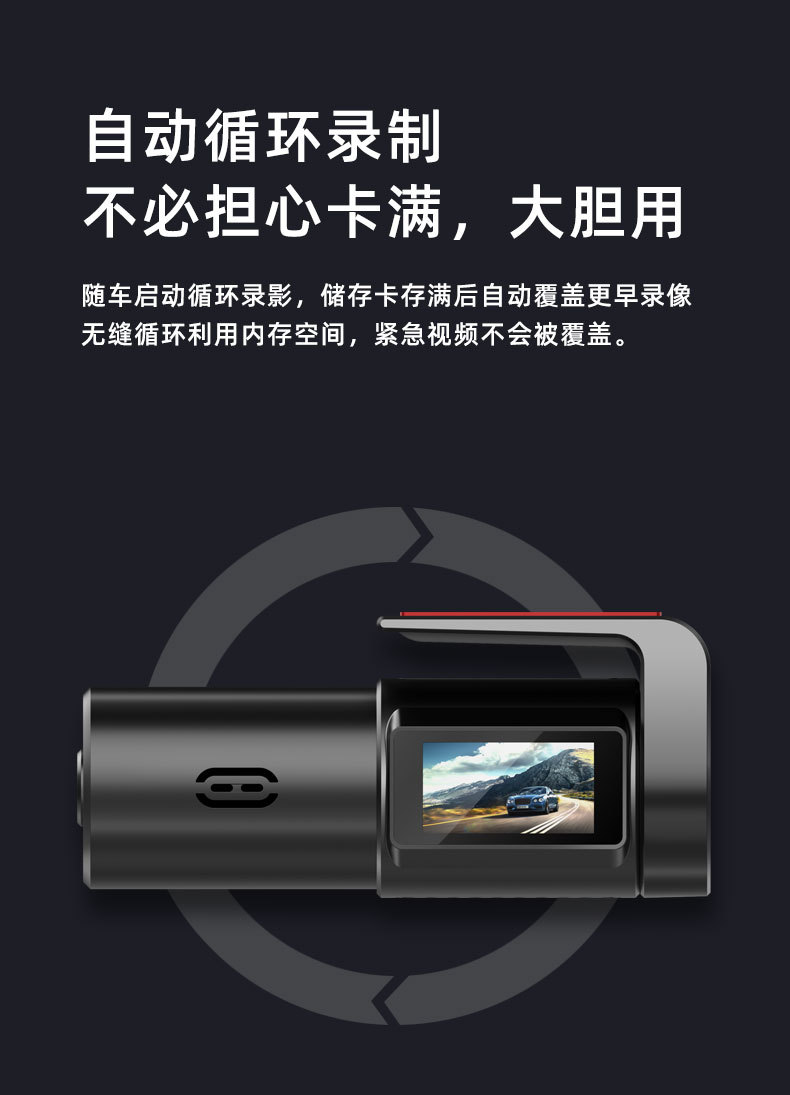 1080P HD Night Vision Car Dash Cam Wireless WiFi
