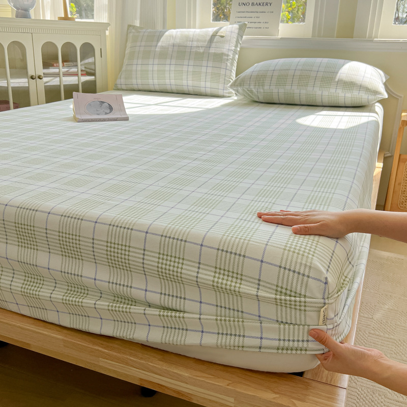 Sombrilla de cama de tela gruesa vieja de algodón de algodón de verano pieza individual 2025 nueva funda protectora de colchón funda de cama individual todo incluido