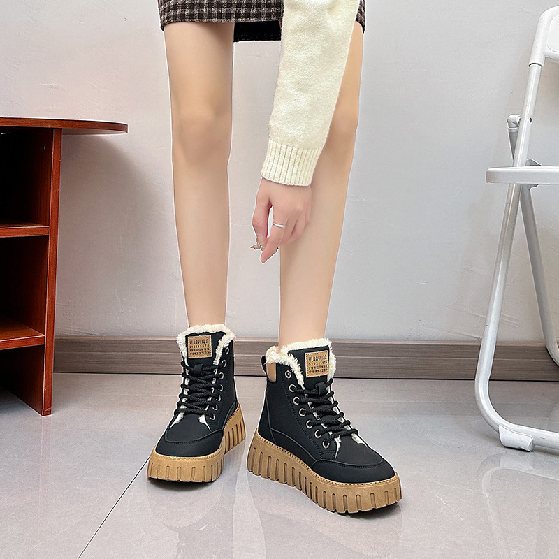 Stivali da donna Desert Boots Stivali da neve Sintetici Bohemian Punk Tacco medio Tacco alto Punta a punta Punta quadrata Calzature sportive da ufficio stringate_voghion.com