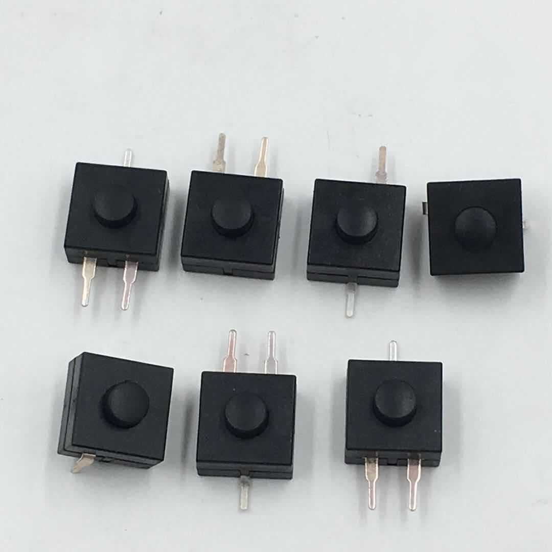 厂家低价直销宁波宁海余姚手电筒开关12*12按钮开关两开一关3脚铁