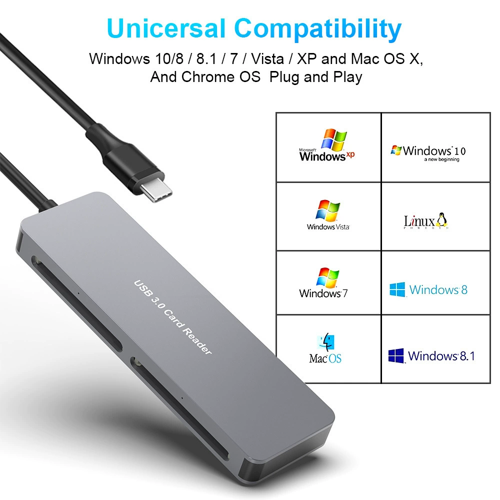 USB3.0 многофункциональная карта считыватель Type-C пяти в одном считыватель CFAST/CF/XD/SD/TF карта