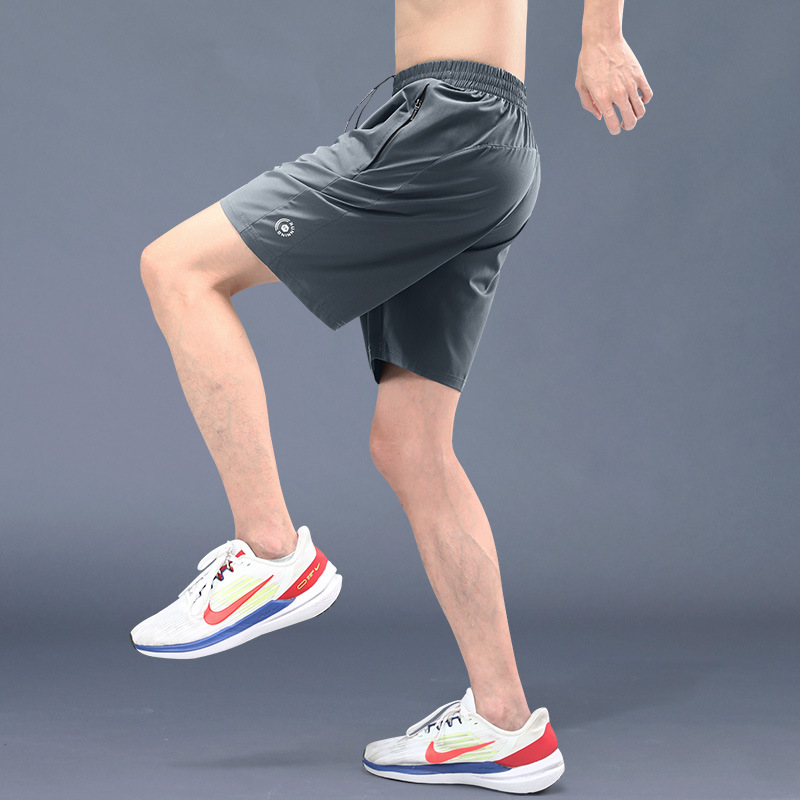 Pantalones cortos de hielo para hombres, pantalones de entrenamiento de baloncesto casuales y sueltos, pantalones de verano delgados