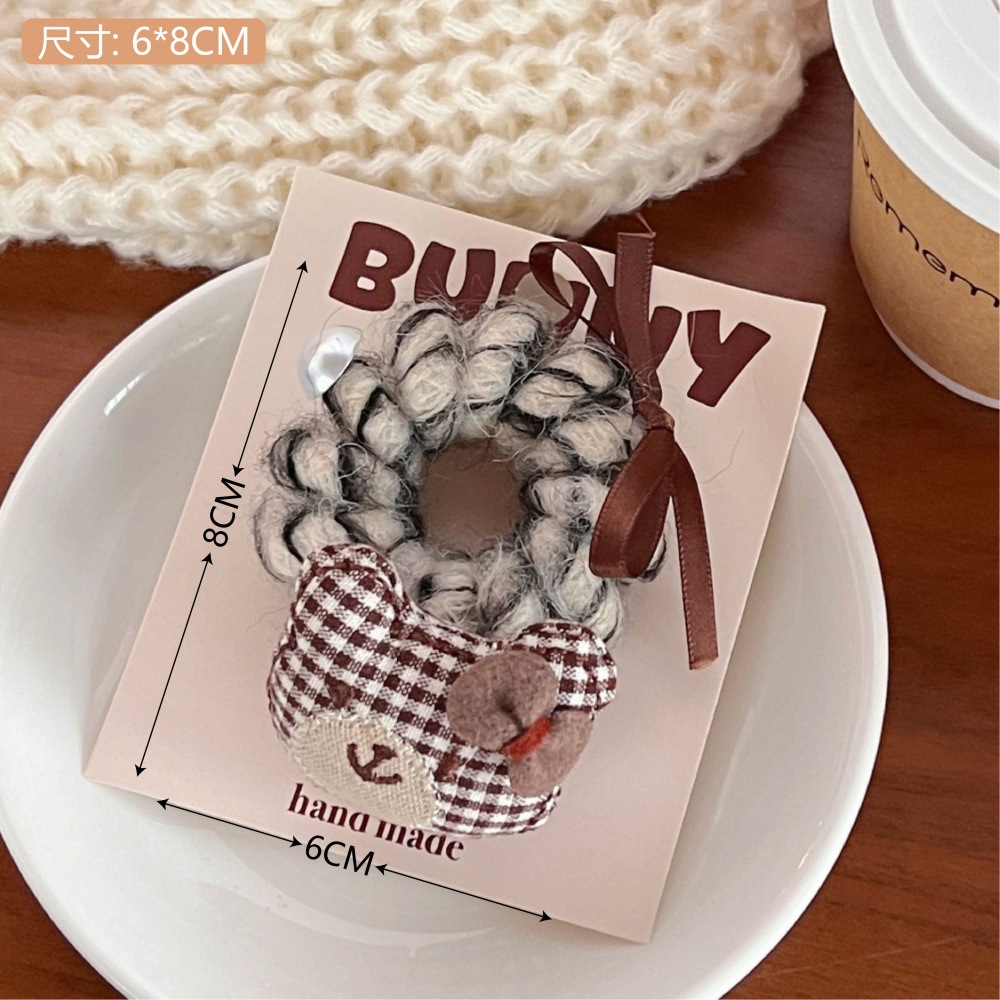 Caricatura encantadora oso de dibujos animados boca de pato clips para el cabello corazón de una niña muñeca de peluche salvaje rompiendo el cabello de mar clips para el cabello