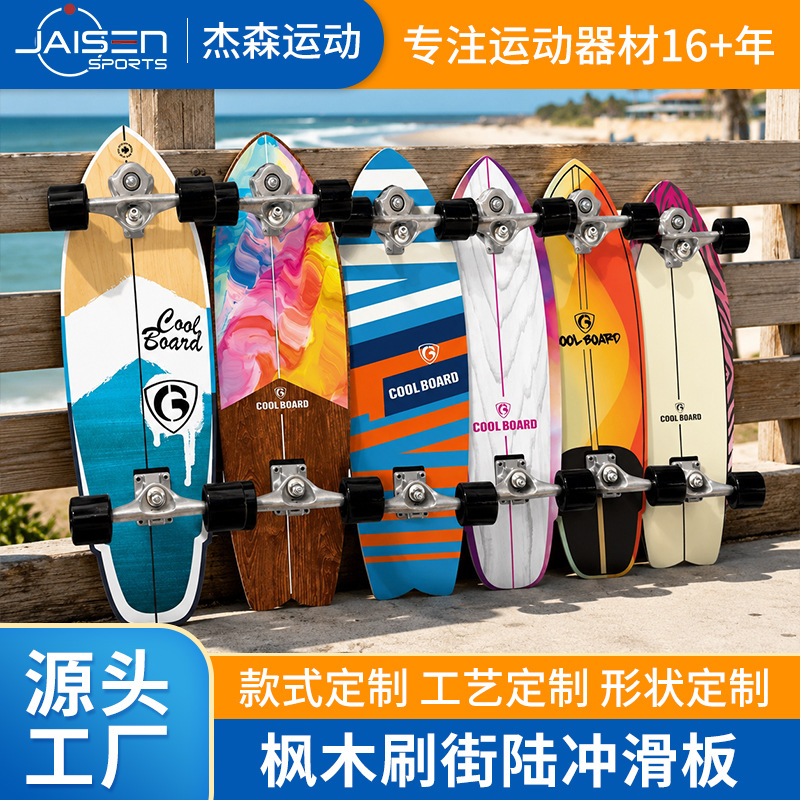 Professional skateboard on four wheels