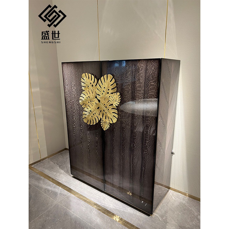 Robertocavalli Modern Light Luxury Wine Cabinet High-End Luxury Mansion Living and Dining Room Storage Cabinet Villa Decorative Cabinet