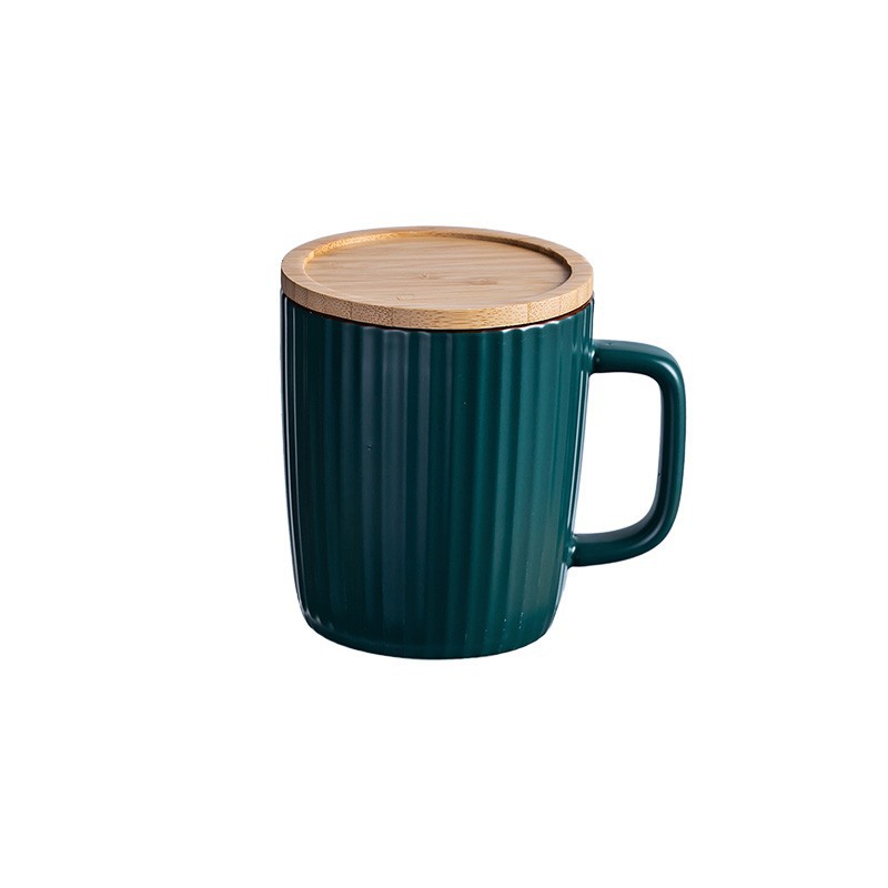 Mug with Lid Nordic Ins Ceramic Water Cup Household Creative Simple Large Capacity Drinking Cup Factory Wholesale