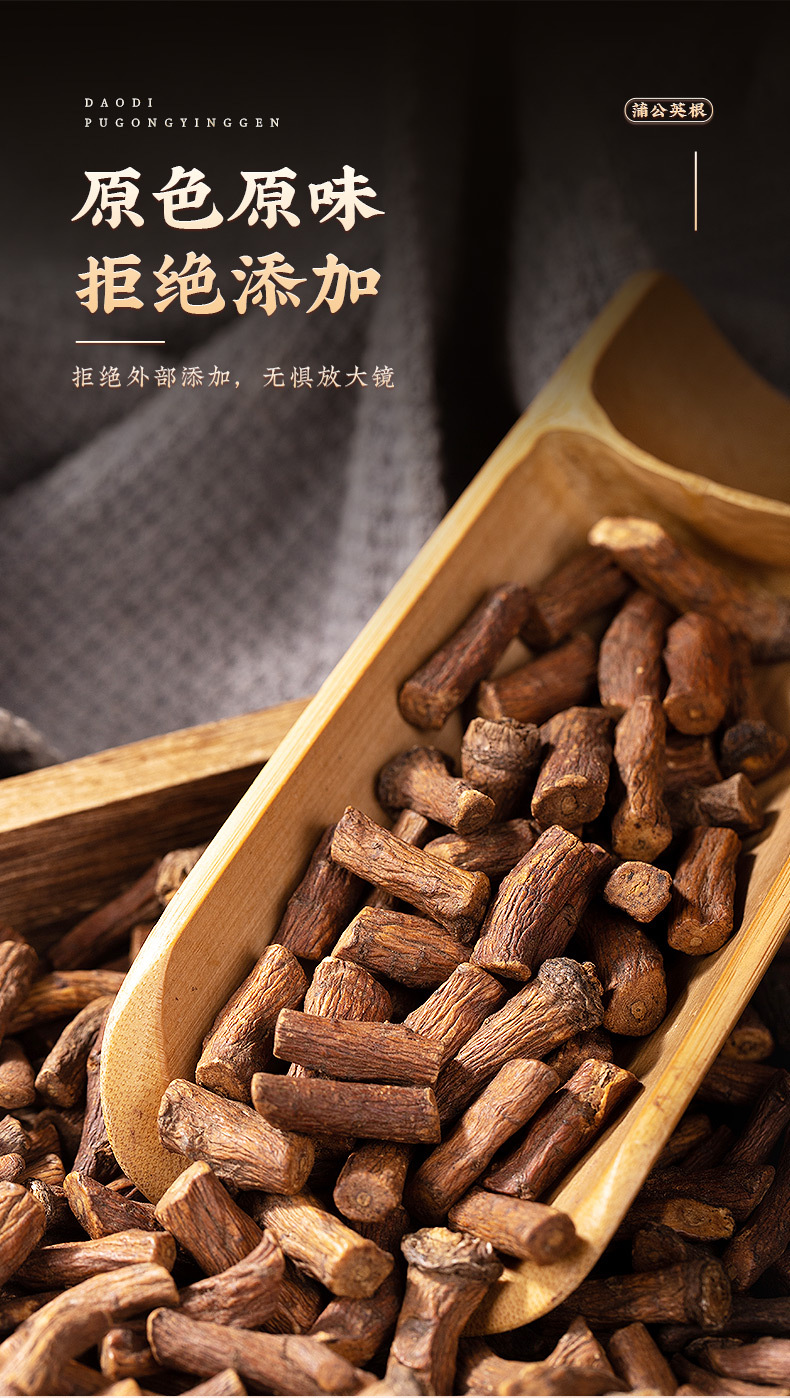 Wild Dandelion Root Tea Pu Gong Ying 30g Roasted Herbal Tea with Rose 40g in use