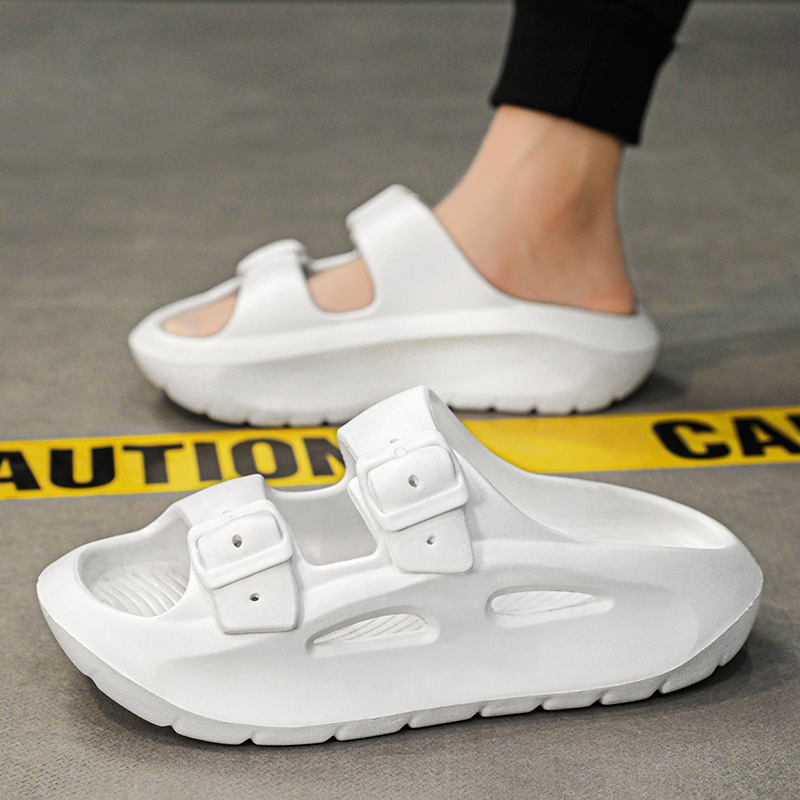 Nuevas zapatillas de fondo grueso para hombres Eva zapatillas frías de verano al aire libre interior zapatillas de mierda image 4