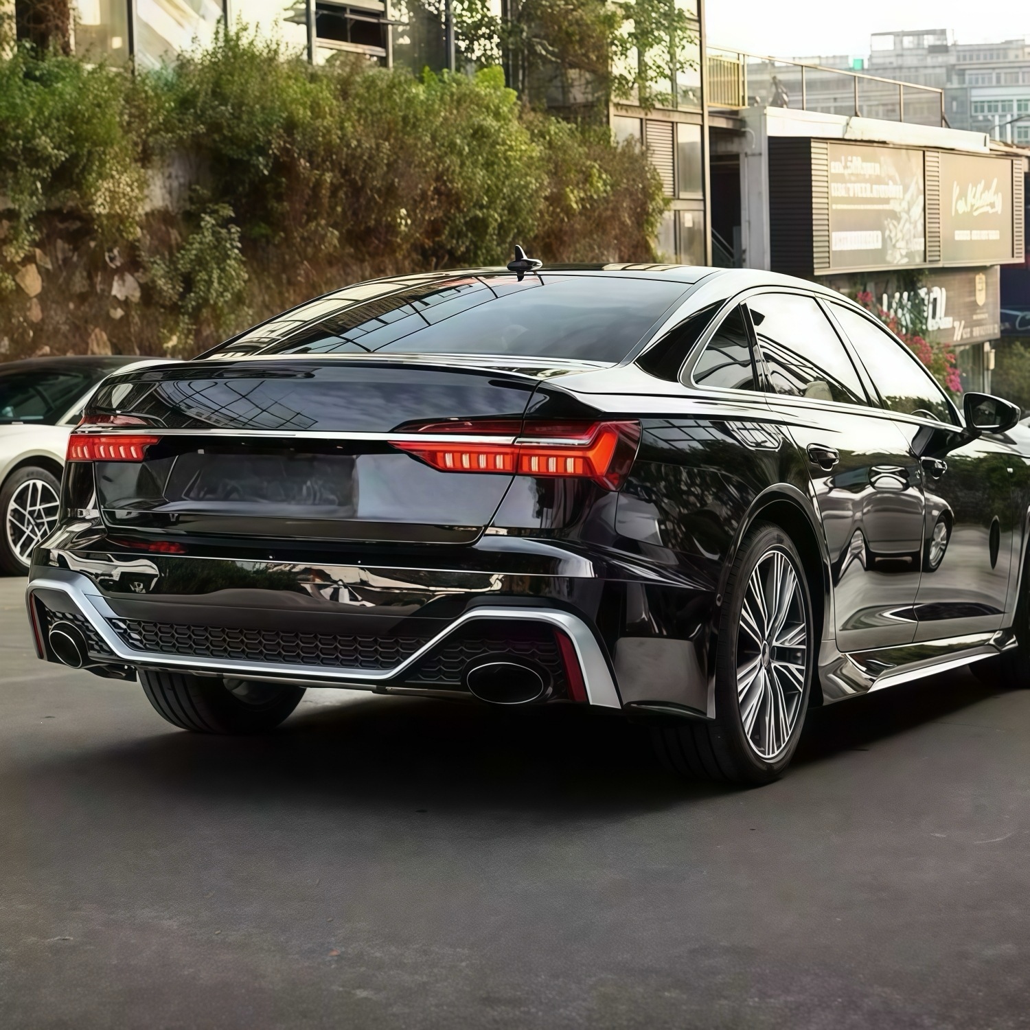 Suitable for 2019-2026 Audi A6L models: front bumper modification and upgrade to an RS6 front bumper, including the front grille and front lip