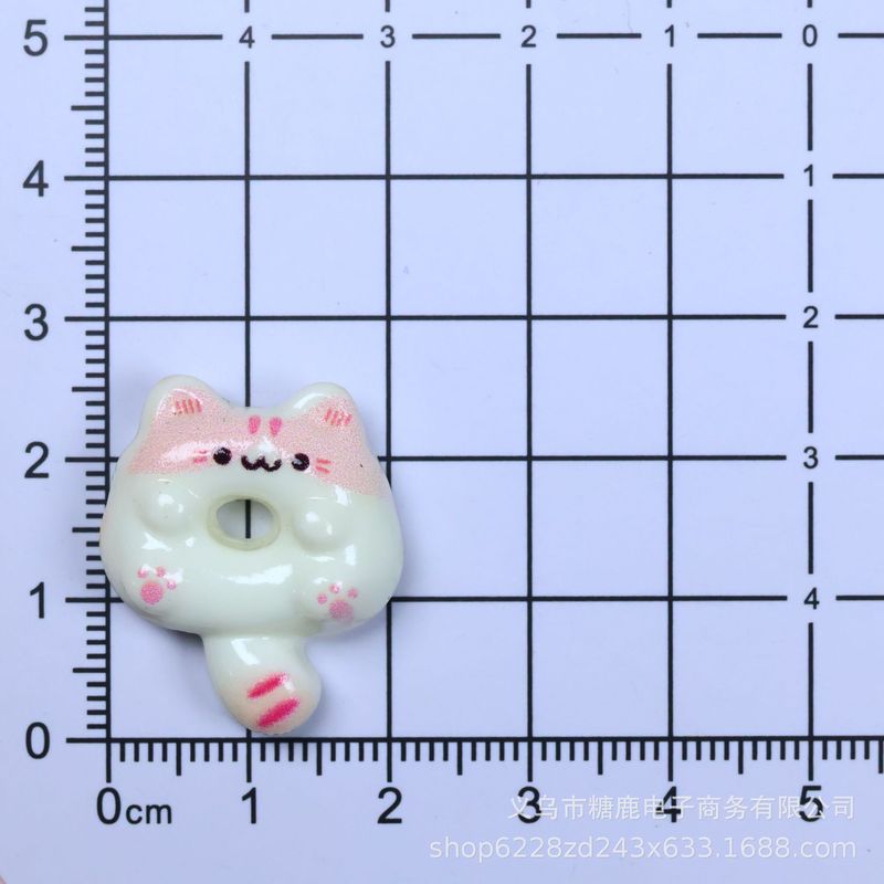 可爱小猫甜甜圈树脂配件奶油胶diy发夹冰箱贴手机壳洞洞鞋材料批|undefined