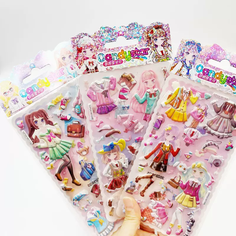 Eva, three dimensional sticker PVC, small princess costume