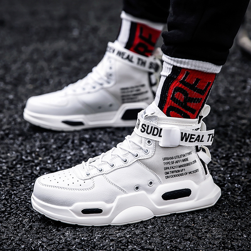 Cross-Border 2025 New High-Top Shoes Korean Version Aj Trendy Large Size 4748 Sneakers Fashion Casual Sports Men's Shoes Students Cross-Border 2025 New High-Top Shoes Korean Version Aj Trendy Large Size 4748 Sneakers Fashion Casual Sports Men's Shoes Students