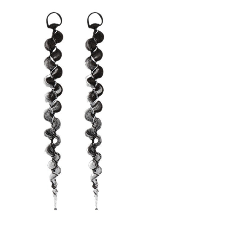 Wig Bubble European And American Style Boxing Long Highlighted Ponytail Twisted Dreadlocks Realistic Braids_voghion.com