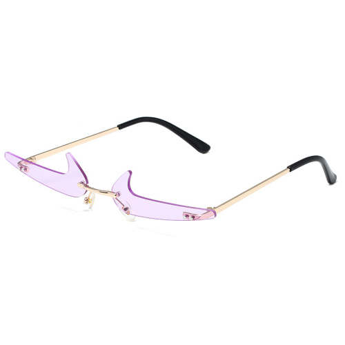  New Special Shaped Sunglasses Fashion Simple Frameless Personalized Sunglasses Internet Celebrity Ins Trend Street Photography Glasses