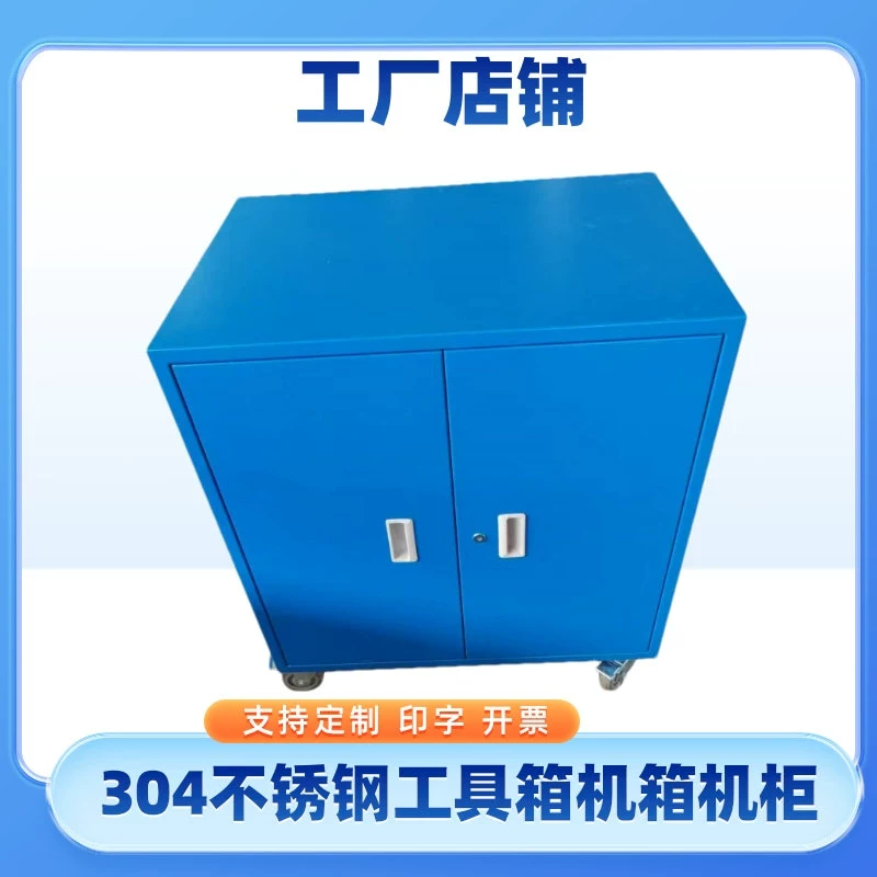 Мобильный инструментальный шкаф из нержавеющей стали 304, усиленной конструкции, многофункциональный, с двумя дверями, для мастерской