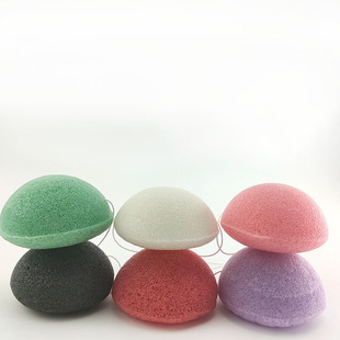 Manufacturers wholesale konjac face wash bamboo charcoal cleansing puff konjac powder puff facial cleaning sponge cleaning tools