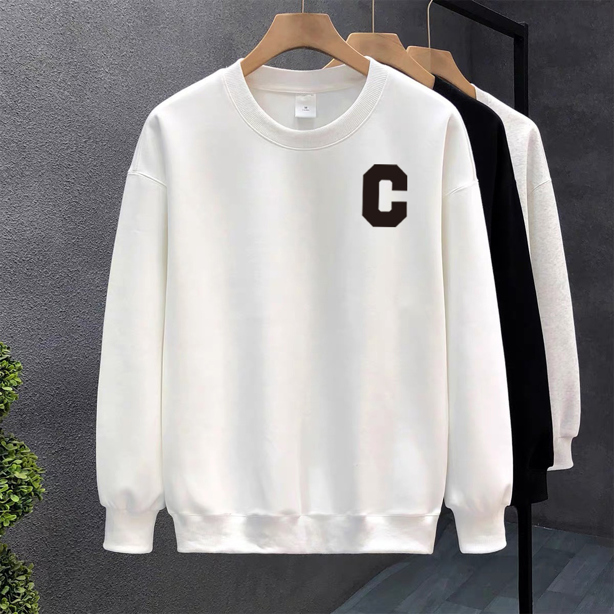 Blanco pesado camiseta de algodón mujer otoño invierno nuevo estilo europeo y americano camiseta de manga larga camiseta de fondo camiseta de estudiantes sin terciopelo