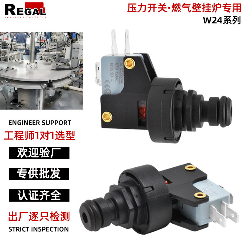 Quick-Connect Water Pressure Switch W24 Series Ritor Source Manufacturer Wholesale Gas Wall-Mounted Boiler Water Pressure Switch Quick-Connect Water Pressure Switch W24 Series Ritor Source Manufacturer Wholesale Gas Wall-Mounted Boiler Water Pressure Switch