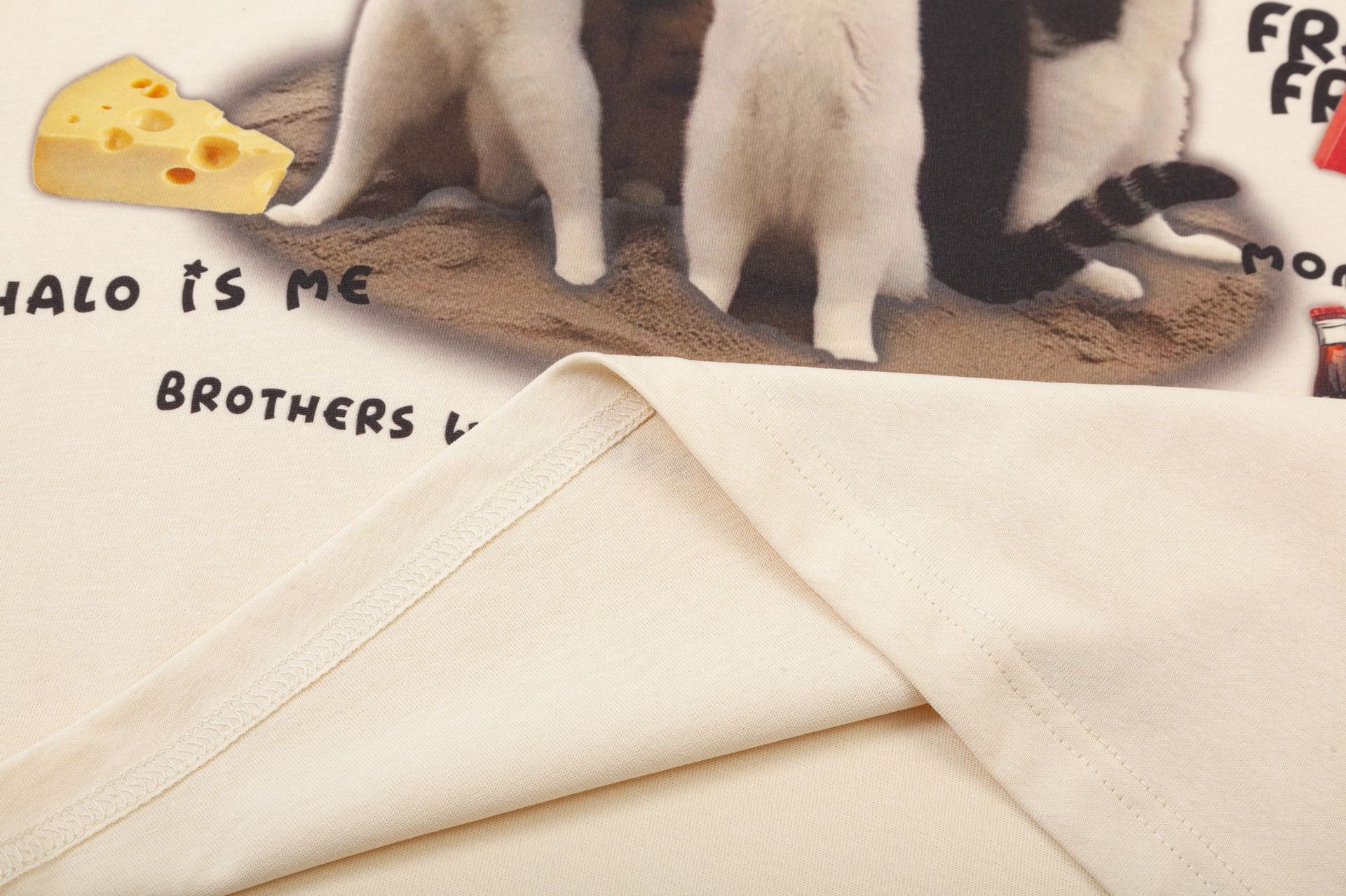 Herrenbekleidung Kreatives und lustiges Kurzarm-T-Shirt mit witzigem Katzen-Print für Männer und Frauen, modisches und trendiges übergroßes kurzes T-Shirt-Oberteil für Paare_voghion.com