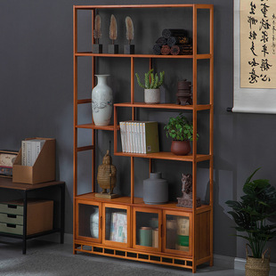 Antique Rack Ornaments New Chinese Style Storage Rack Pendulum Cabinet Small Tea Rack Tea Display Cabinet Tea Set Storage Rack Storage Cabinet
