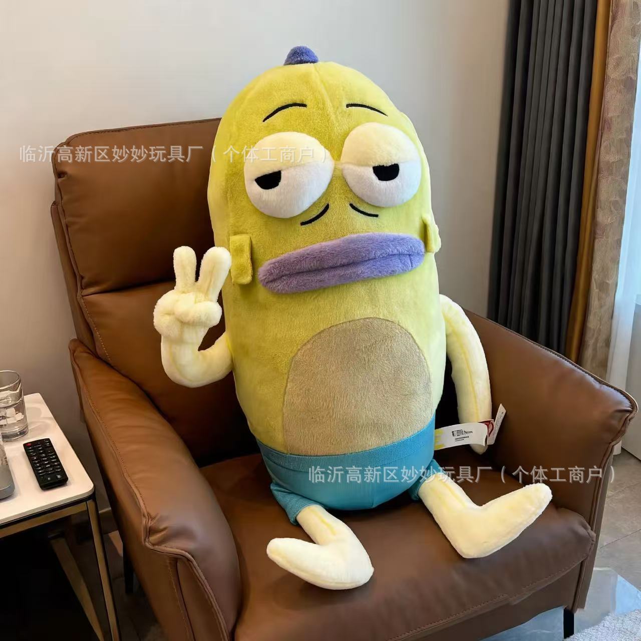 New SpongeBob plush toy, ugly-cute passerbysting fish, Bikini Bottom character creative doll, pillow, children's toy