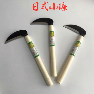 Wholesale Garden Mowing Small Sickle Cutting Vegetable Digging Wild Vegetable Knife Manganese Steel Mini Short Handle Wooden Handle Household Leek