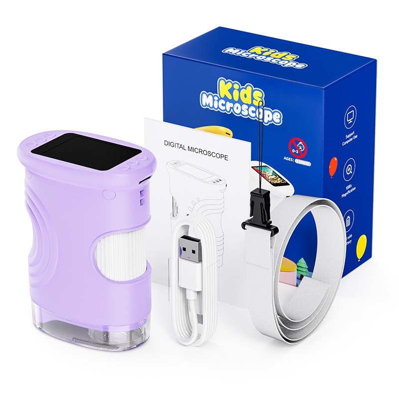 Microscopio de observación de insectos para niños, juguetes inteligentes de mano, lupa digital electrónica, dispositivos de enseñanza para estudiantes de primaria y media