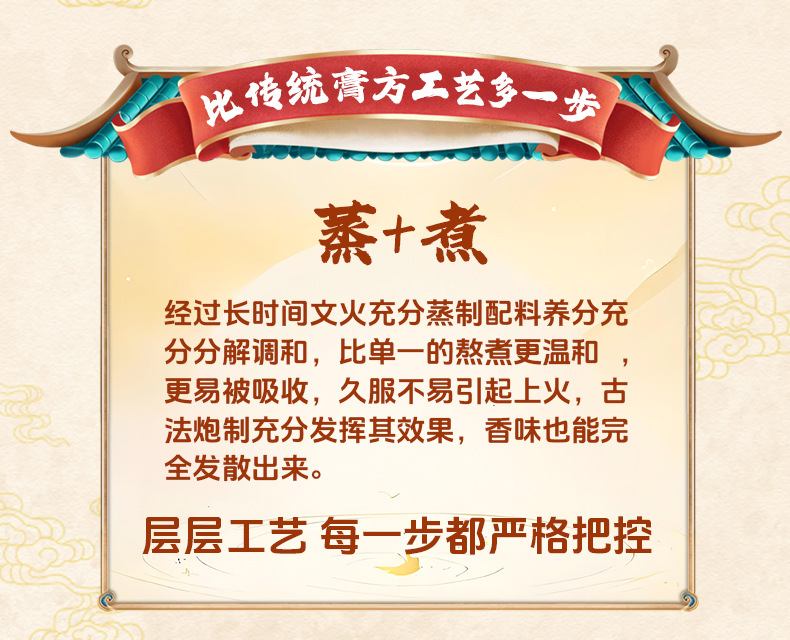 Steamed Dampness Clearing Herbal Paste with Wuzhimaotao Chixiaodou Fuling 220g Glass Jar in use