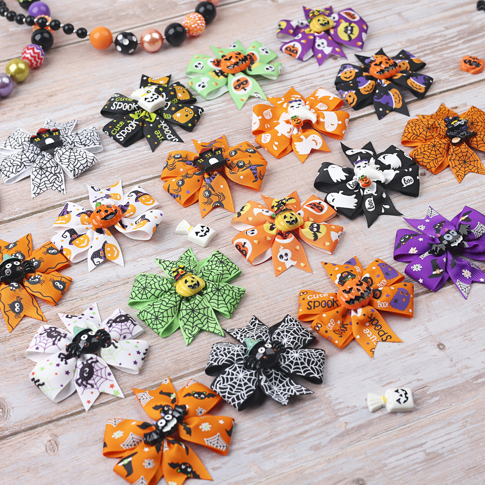 Halloween Pattern Pattern Halloween Funny Halloween Pattern Rib Ribbon Party Hairpin