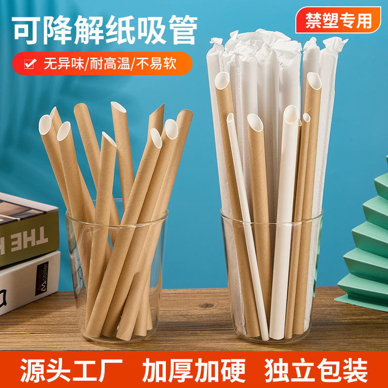 disposable coffee flat mouth paper sucker individually packaged environmentally friendly degradable food grade paper white single packing