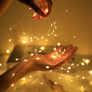 LED button battery copper wire light string waterproof Holiday Star light string flower cake gift box decoration color light string