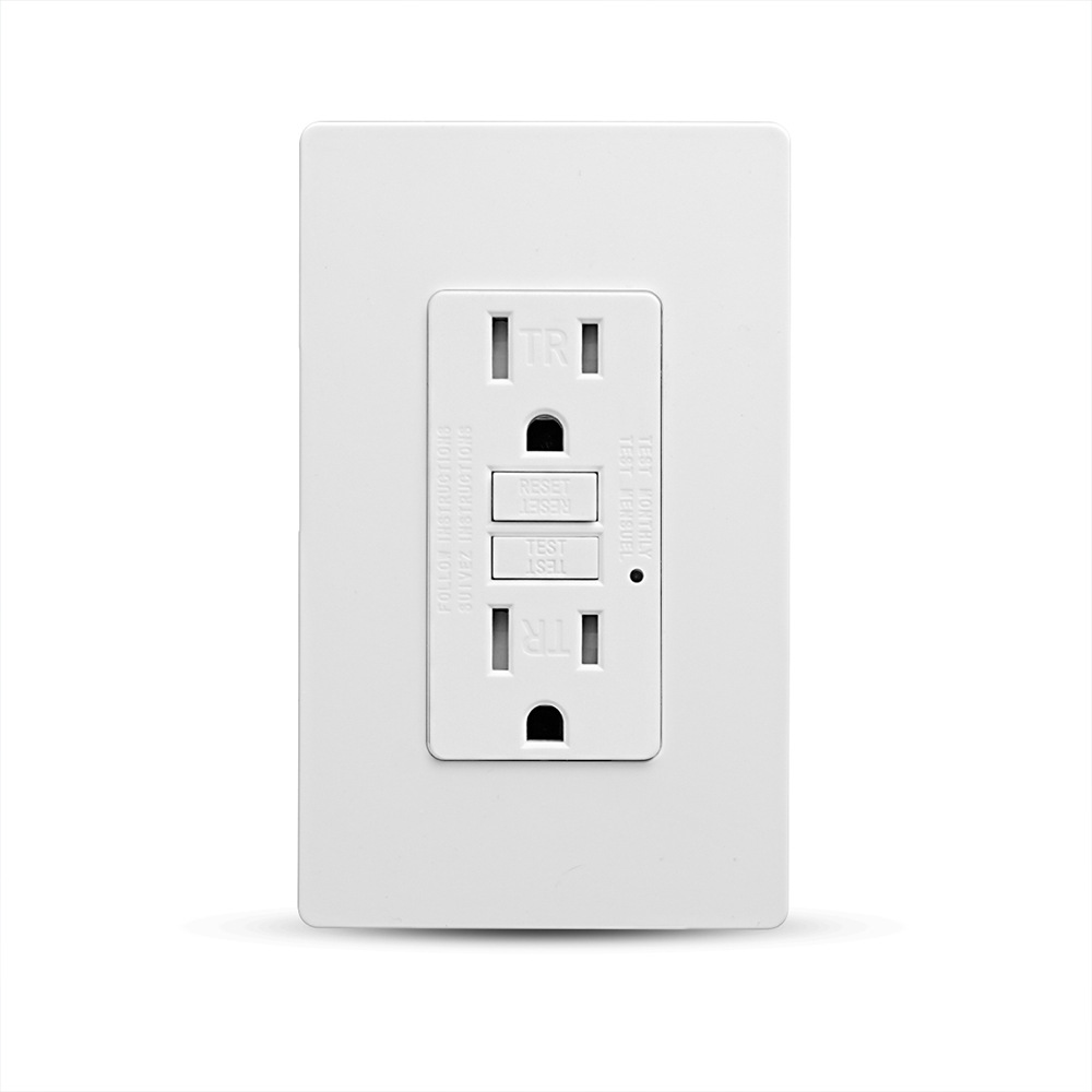 USGFCI US panel sin tornillo UL puerta de protección de toma 15A / 20A 125V toma de pared TR y WR