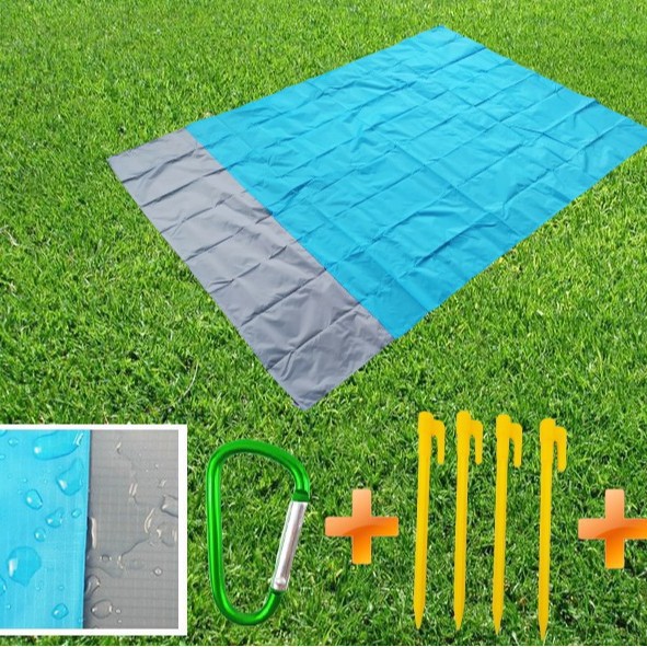 Estera de picnic transfronteriza que acampa al aire libre estera impermeable a prueba de humedad bolsillo plegable césped playa estera de picnic mat