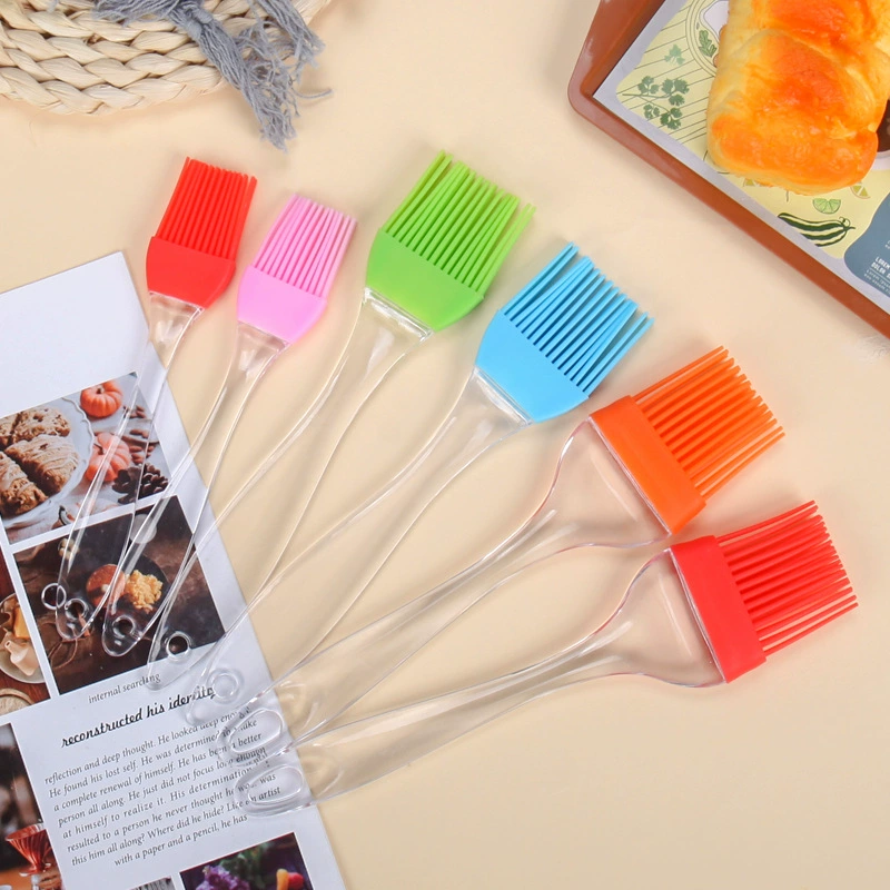 Среднепрозрачная ручка с разделением силиконовая щетка для барбекю масляная щетка плоская подметание инструмент для выпечки гриль масляная щетка для барбекю