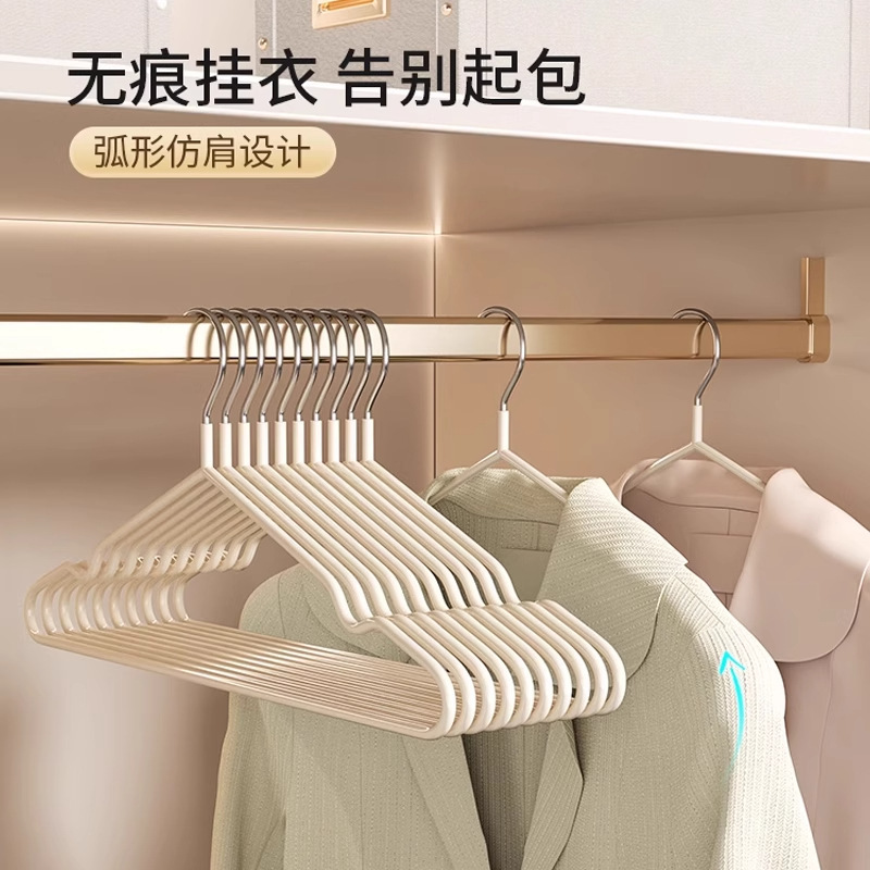 加粗款防滑晾衣架家用学生宿舍防滑无痕专用多功能晾衣撑子批发|undefined