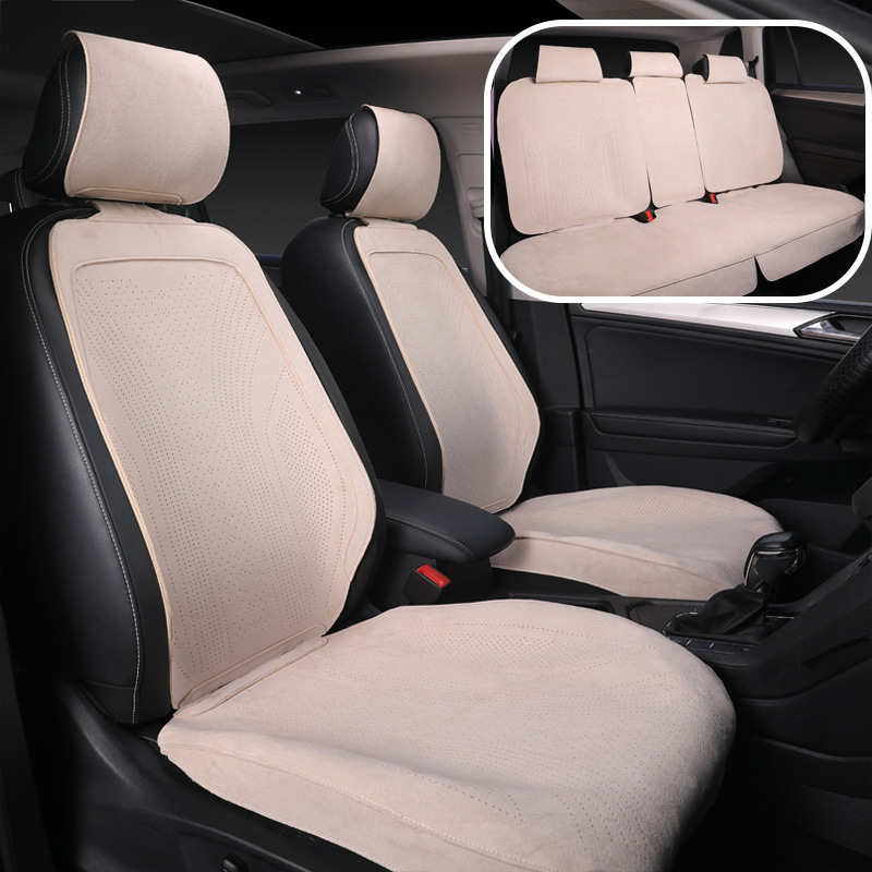 Summer suede car seat cushion, suitable for all seasons, breathable saddle-style car seat pad, ventilated car seat cushion