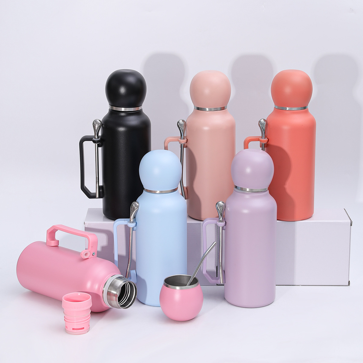 Wow taza de fútbol portátil de gran capacidad personalizada taza de agua deportiva de paja creativa al aire libre taza termo de acero inoxidable 304