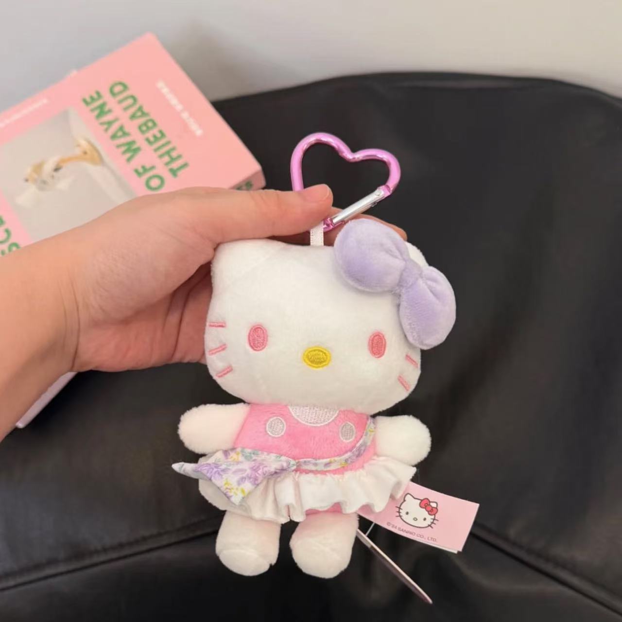 Genuino clásico KT Hello Kitty mochila bolso colgante dibujos animados lindo hellokitty llavero muñeca de felpa mujer