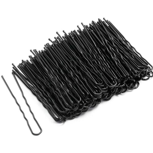 The movie studio black U -shaped clipplasia hair with a sloping pin