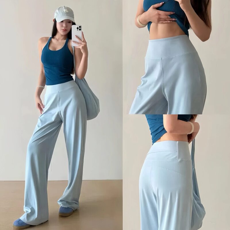 Yoga Pants for Women 2026 New Style Spring and Autumn Loose Straight-Leg Sports Pants with Drape Effect, Slimming High-Waisted for Morning Running and Pilates Training Yoga Pants for Women 2026 New Style Spring and Autumn Loose Straight-Leg Sports Pants with Drape Effect, Slimming High-Waisted for Morning Running and Pilates Training
