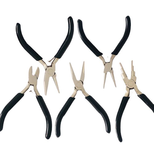 Mini handmade hairpin DIY needle nose pliers Jewelry round nose pliers winding tool set Six-section pliers Round concave special-shaped pliers