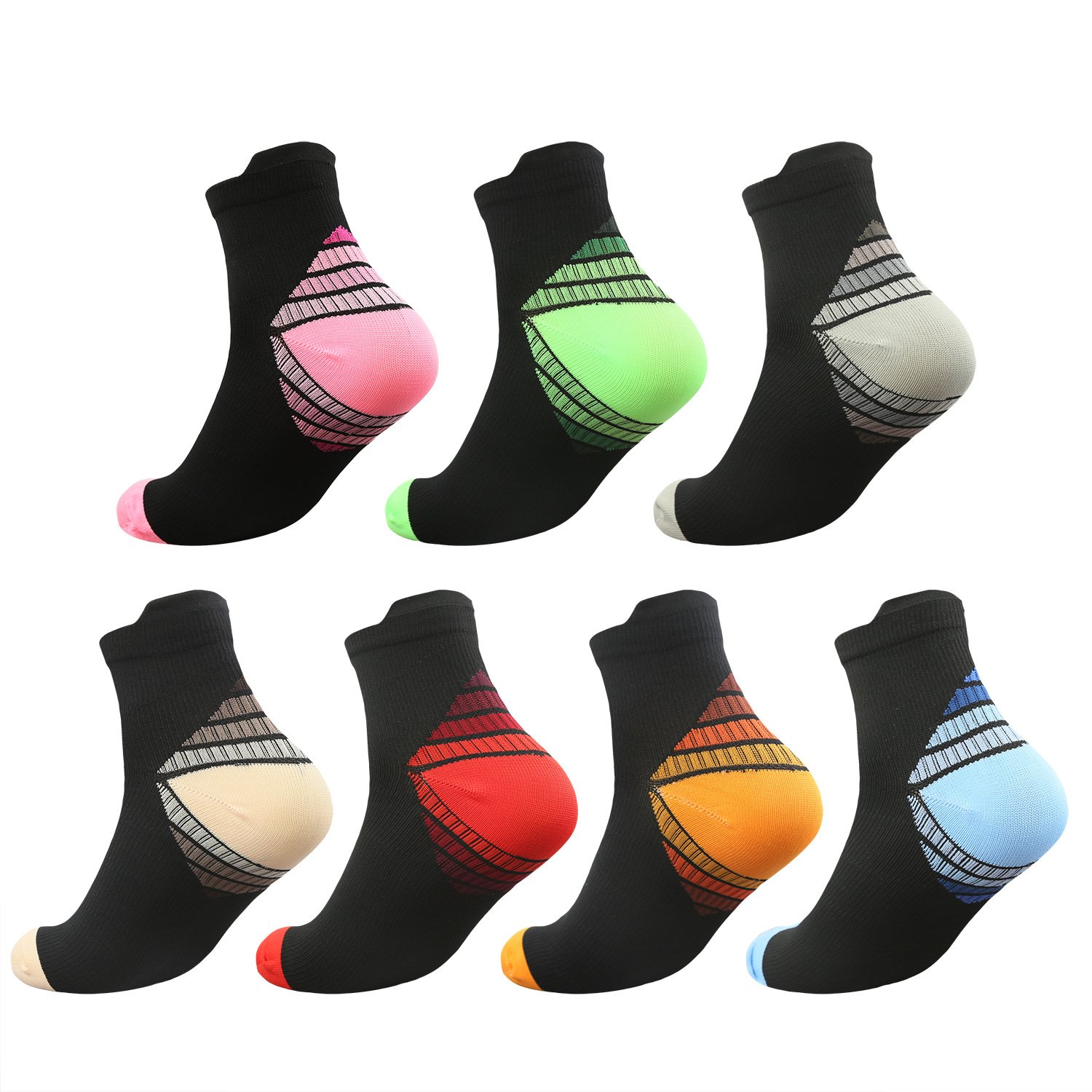 New men's and women's compression socks riding socks compression socks outdoor running plantar fascia breathable elastic Sports