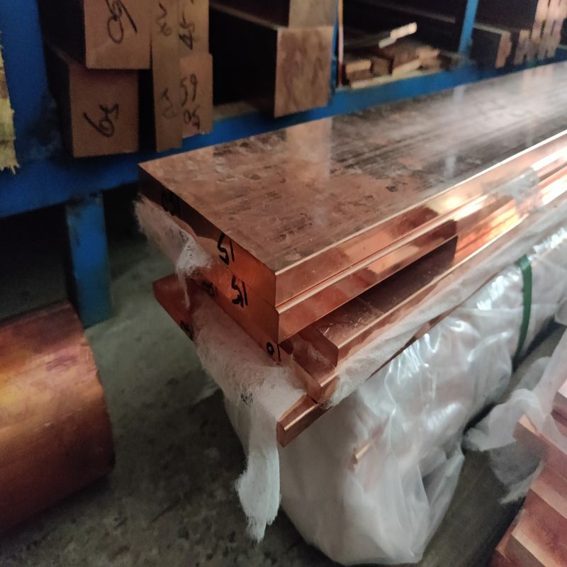 T2无氧镀锡紫铜排高导电率精密扁条接地红铜排现货零切电极铜排