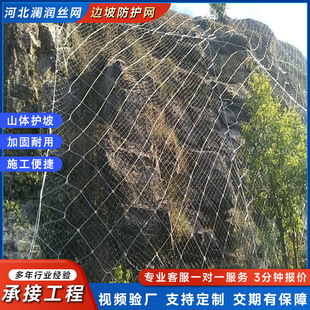 Slope Protection Net Sns Flexible Wire Rope Net Circular Passive Rock Barrier Net Anti-Falling Rock Landslide Soil Fixing Net in Stock
