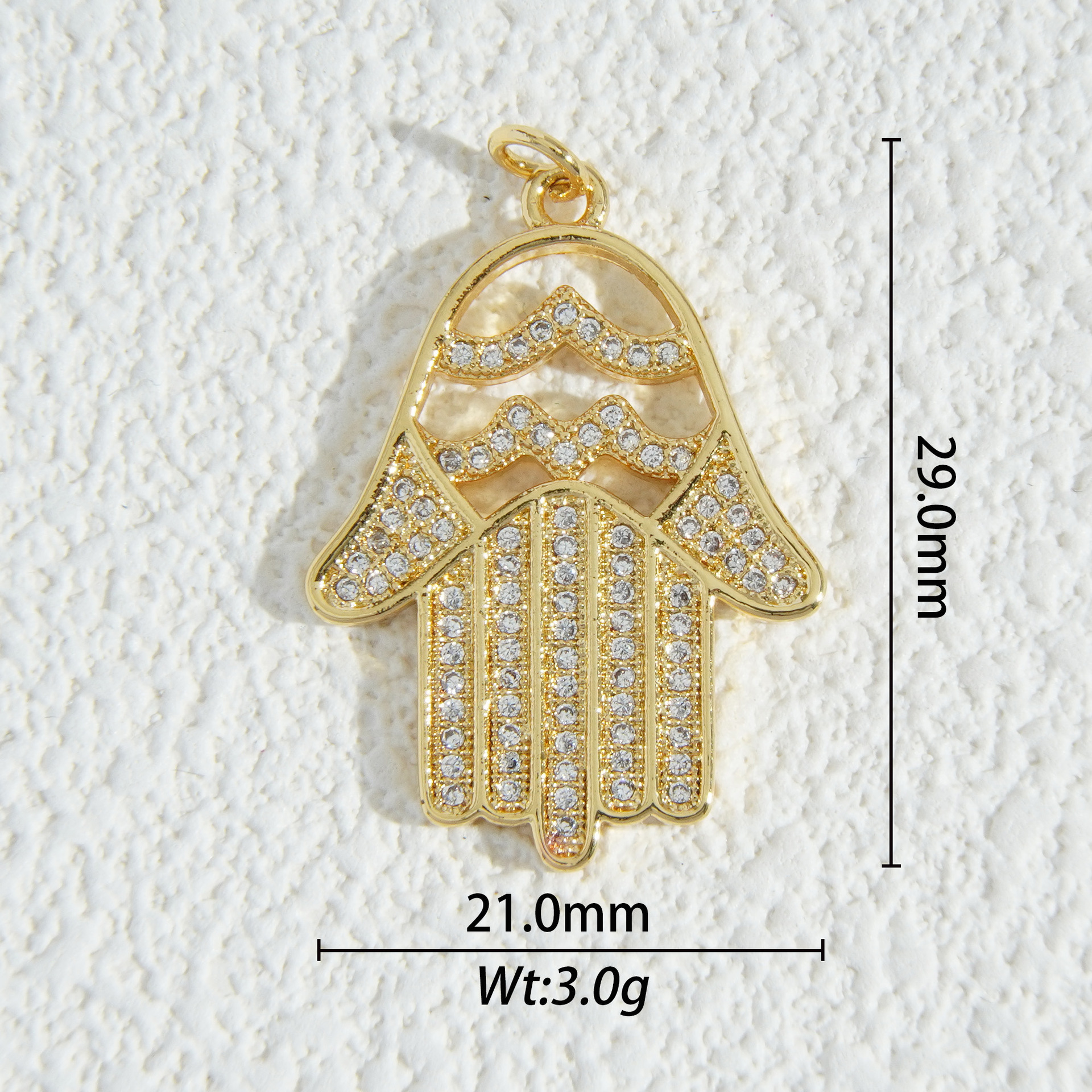 18K oro micro-cristalino accesorios de piedra estrella luna mariposa flores amor colgante DIY collar material pendientes